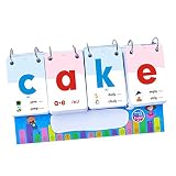 "Abbraccia" Sight Words フラッシュカード 文字 幼児用フォニックス フラッシュカード 単語スペリングゲーム 3 4 5 6歳の赤ちゃん 子供用, 4 つづり