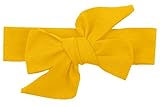 Nice Days（ナイス　ディズ） レトロ欧米風赤ちゃん　子供のヘアバンド　可愛い蝶結び　ヘアクリップ ヘアアクセサリー (黄色)