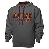 NCAA Iowa State Cyclonesベンチマークカラーブロックプルオーバーフード、M、グラファイト/ガーネット