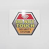 マニアックコレクション(maniac collection)【マットミラー】触らないで DO NOT TOUCH 防犯シール 防犯ステッカー 1枚 車 バイク 汎用 セキュリティステッカー 防犯 (5cm)
