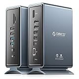 ORICO USB C ドッキングステーション 15-in-1（2つHDMI＋DisplayPort）Type-C ドック Apple M1チップに適応可能 100W出力 4K対応 DP1.4 HDMIポート ギガビットイーサネット TF/SDカード スロット搭載 USB-Cポート USB-Aポート オーディオ入/出力 3つ画面ディスプレイ CDH-15P (グレー)