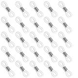 Meltryllis メガネチェーン パーツ 8字型 シリコン 20個セット めがね 留め具 柔軟 滑り止め 約2cm パーツ ハンドメイド アクセサリー DIY 交換用 補助物 眼鏡ホルダー パーツ 透明シリコンカラーアイアンリングをDIY （ホワイト×シルバー）