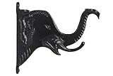 a29 Elephantデザインシェルフブラケット、ブラックパウダーコート仕上げ