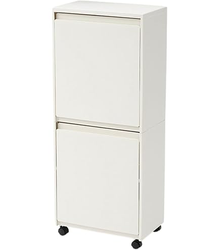 Amazon｜ダストボックス 2分別 YY-WSB-32 ホワイト｜フタ付きゴミ箱