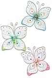 York Wallcoverings Candice Olson Kids CK7853 Butterfly Kisses Wall Charm Blue/Green/Pink [並行輸入品]