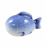 浮き玉 フローター（水に浮く陶器） フィッシュ 青色 060Bu