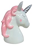 ジャンボセラミックユニコーンコインバンク11 Inches Tall 9インチDeep # 79884 ピンク