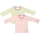 ガールズベビー[Baby’s Dream]女の子用|綿100％長袖肌着シャツ２枚セット 90 ピンク-クリーム