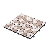 山善 ジョイント天然石マット JTM-30(BE)1P