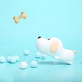 かわいい漫画犬形状目尻ランプUSB充電可能なナイトライトホームオフィス装飾用(2 W)