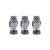 FLAMEER 3個セット　現実的　フクロウ 置物 ガーデンオーナメント　デコイ　かかし　害獣・害虫対策　作物保護