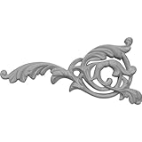 Ekena Millwork ONL04X07X01LF-L 7 3/4-Inch W x 4 1/8-Inch H x 3/4-Inch P Leaf Scroll Onlay, Left by E