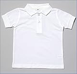 幼稚園受験用　半袖かのこポロシャツ【白】【90・95サイズ】お着替えしやすいストレッチ素材衿 (95cm)