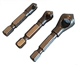 汎用 強靭 面取りカッター 3本セット 金属 プラスチック 加工 バリ取り 六角軸 差込角 6.35㎜