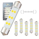 WiseShine 360度発光 DC 12V 44mm 569 LED 電球 ナチュラルホワイト スーパーブライト 578 212-2 561 自動車用 マップ カーゴ 礼儀ステップ ライト (6個)
