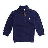 (ポロ ラルフローレン)POLO RALPH LAUREN ベビー 男の子 ハーフジップ プルオーバー Cotton Half-Zip Pullover フレンチ ネイビー French Navy (