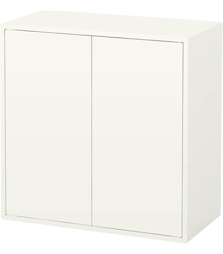 Amazon｜EKET エーケト キャビネット 扉2/棚板1付き, ホワイト 803.339