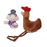 ノーブランド品 2個入り　フィンガーパペット　めんどりと女　おとぎ話　知育玩具　指人形　知育玩具　礼物
