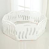 ifam シェルベビーサークル 連結して拡張も可能♪ if01-wtwt (ホワイト＆ホワイト)