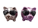 セットの2 Shiny Cute Pig Piggy Bank