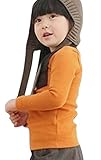 Plus Nao(プラスナオ) 長袖Tシャツ カットソー ロンT 子供服 トップス 無地 バイカラー 春 秋 冬 クルーネック ラウンドネック シンプル 定 イエロー 130