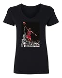 シカゴジョーダンTheショットレディースVネックTシャツ