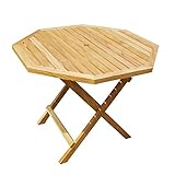 ブラウン／ガーデンテーブル ガーデニングテーブル テーブル カフェテーブル カフェ 90cm 八角 折り畳み 木製 カントリー雑貨 アンティーク調 パラソルホール付き