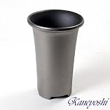 鉢 KANEYOSHI 【日本製/三河焼】 陶器 植木鉢 長ラン鉢 いぶし焼 三河製 4号