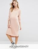 ASOS (エイソス) マタニティ リブ 長袖 Tシャツワンピース ダスティーピンク UK 8 (M) [並行輸入品]