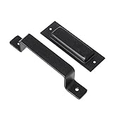 Pull Handle and Flush Handle Set for Barn Door Hardware [並行輸入品]