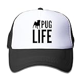 子供 メッシュキャップ 通気性 今季最新 スポーツ ハット パグ 紫外線防止 帽子 カジュアル ストーリート系ブラック プリント付き 無地