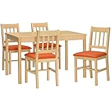 タマリビング ダイニング5点セット ハイサイ オレンジ 50001563 ダイニングセット ダイニングテーブル 5点セット パイン 無垢材 天然木 4人 おしゃれ 新生活