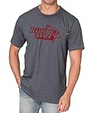 メンズ ロゴ デザイン Tシャツ L グレイ