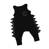 Lutents ベビー服 ロンパース カバーオール ブラック 男の子 かっこいい カジュアル 快適 着心地良い 歩行服 パジャマ 新生児 出産祝いプレゼント 可愛い オシャレ