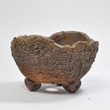 信楽焼 丸中深(イラボ) 盆栽・山野草鉢 5.5号鉢 幅16cm×奥行き16cm×高さ10.5cm