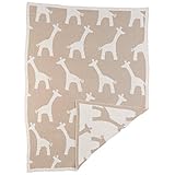 Mud Pie Knit Blanket, Tan Giraffe by Mud Pie