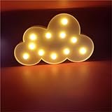 3dクラウドNight Lamp with 11led電池式ホワイトクラウドLetterライトクリスマス装飾子供のギフト