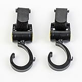 WMHJP ベビーカー用　フック　マジックテープ付き ベルトタイプ 耐荷重量3kgまで　360度回転できる【二個セット】