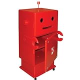 えて 木製収納ロボ ロビット(Robit) レッド
