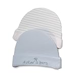 Premature Baby Boys Supersoft 100% Cotton Hats - White & Blue A Star Is Born by Baby Best Buys
