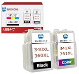 BC-340 / BC-360 BC-341 / BC-361 キャノン 用 インク 360 361 BC-360XL BC-361XL 詰め替えインク 340XL/360XL1本 341XL/361XL1本 合計2本 TS5330 TS5130S TS5130 TS5430 MG3630 インク 純正 と併用可能