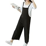 medy(メディー) レディース マタニティ おしゃれ サロペット オールインワン リラックス ルームウエア ズボン ワイドパンツ ゆったり ストレート (M, ブラック)