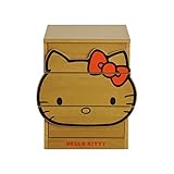 アルファタカバ サンリオ家具 ダイカットチェストハローキティ突板木目タイプ(小タイプ顔のみタイプ)