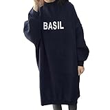 (モコベビー) MOKO BABY レディース 裏起毛 プルオーバー スウェット ワンピース ひざ下 ロングトレーナー ゆったり マタニティ 大きめ 体型カバー オーバーサイズ 軽量 ルームウェア 部