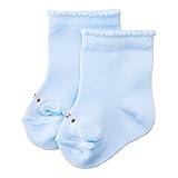 赤ちゃんの城 ソックス にこにこ 7～8cm サックス