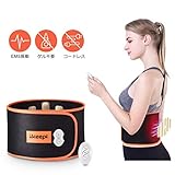 EMS 腰痛ベルト サポーター 腰用 腹筋  コードレス 腰椎固定 USB充電 姿勢矯正 男女兼用 日本語説明書付