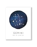 Gemini Zodiac Constellation壁アート印刷、子供の部屋装飾、壁アート子供、西洋占星術、保育園壁アート、パーソナライズされたギフト、ホロスコープ装飾、ボーホー保育園、Conste