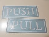 プッシュプルビニールデカールステッカー – 各6 " x 2 "ドアSigns ブルー MT3000888-turquoise