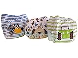 Three Little Imps Soft Reusable Practical Toddler Training Pants - Set of 3 Colourful Individual Pat