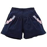 西松屋 [EFD] 無地リボンポケットキュロット 【100cm・110cm・120cm・130cm】 120 ブルー